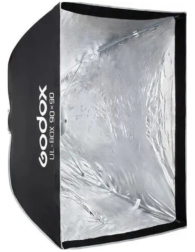 Softbox a chiusura rapida 90x90cm con griglia
