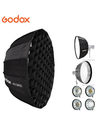 GODOX SOFTBOX 65CM SILVER AD-S65S X AD300PRO X AD400PRO ATTACCO PROPRIETARIO