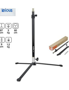 GODOX STATIVO 90F FOLDABLE FLOOR LIGHT STAND ALU, (DIAM 22,4-19 / MAX H 87CM, CHIUSO 9CM, PESO 1,2KG, CARICO 3KG) 2