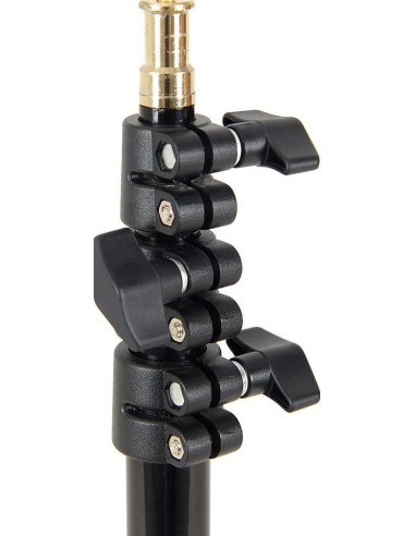 GODOX STATIVO 240F LIGHT STAND ALU (DIAM 25,7-22,4-19-16 GAMBE 19, MAX H 240CM, CHIUSO 68CM, PESO 1,3KG, CARICO 2KG)