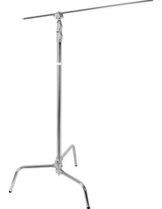 GODOX STATIVO A GIRAFFA 240CS C-STAND ARM KIT SILVER IRON (DIAM 35-30-25, GAMBE 25, MAX H 253CM, CHIUSO 128CM, PESO 6,3KG, CARIC 2