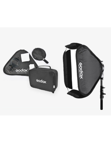 Staffa Speedlite S2 per flash con attacco Bowens con softbox 60cm e borsa