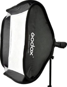 GODOX S2 SPEEDLITE BRACKET KIT CON SOFTBOX 80CM E BORSA (ATTACCO BOWENS)/V1 2