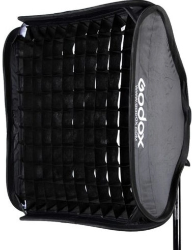 GODOX S2 SPEEDLITE BRACKET KIT CON SOFTBOX 60CM CON GRIGLIA E BORSA (ATTACCO BOWENS)/V1