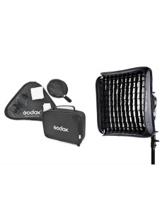 GODOX S2 SPEEDLITE BRACKET KIT CON SOFTBOX 80CM CON GRIGLIA E BORSA (ATTACCO BOWENS)/V1