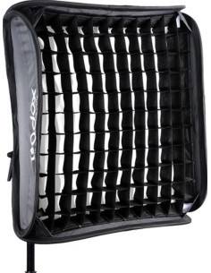 GODOX S2 SPEEDLITE BRACKET KIT CON SOFTBOX 80CM CON GRIGLIA E BORSA (ATTACCO BOWENS)/V1 2