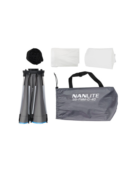 Softbox ottagonale a chiusura rapida 40cm con griglia, Attacco FM