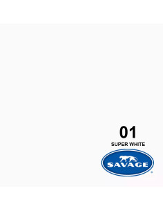 SAVAGE FONDALE  3,56X32M COLORE 01 SUPER WHITE SEAMLESS PAPER