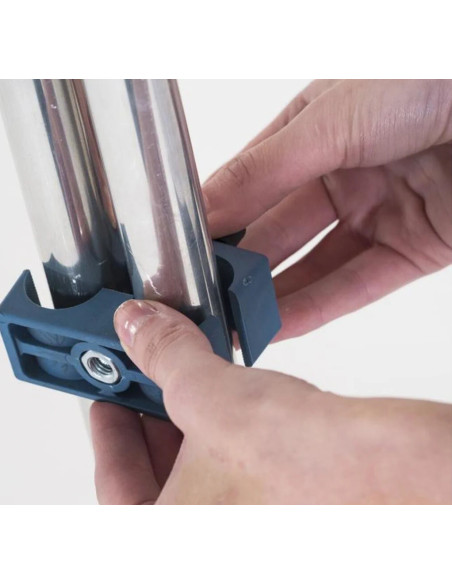 Fondale autoportante panoramico in tessuto da 4m colore bianco