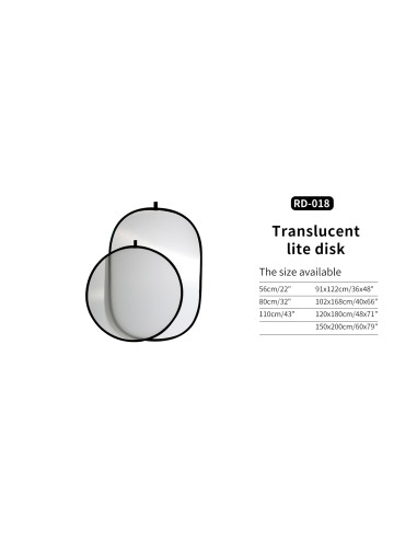 ASAKY STUDIO RD-018 TRANSLUCENT LITE DISK WITH BAG 110CM