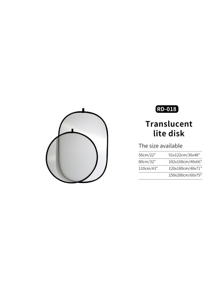 ASAKY STUDIO RD-018 TRANSLUCENT LITE DISK WITH BAG 110CM