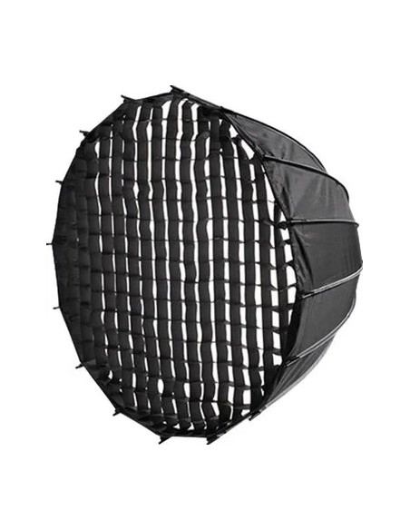 ASAKY STUDIO SB-016C SOFT BOX WITH 16 POLE BLACK AND SILVER WITH GRID ATTACCO BOWENS 90CM