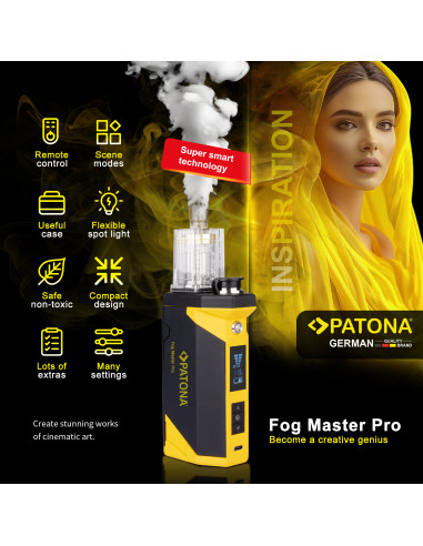 PATONA FOG MASTER PRO SET MACCHINA DEL FUMO PORTATILE INCLUSA DI ACCESSORI E VALIGIA