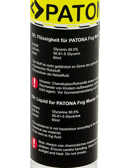 PATONA LIQUIDO DI RICAMBIO PER MACCHINA DEL FUMO FOG MASTER PRO DA 60ML