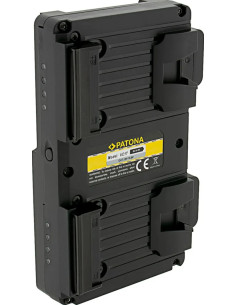 PATONA HOT SWAP V-MOUNT ADAPTER FOR 2X V-MOUNT PATONA NANO BATTERIES INCL. CHARGING FUNCTION D-TAP