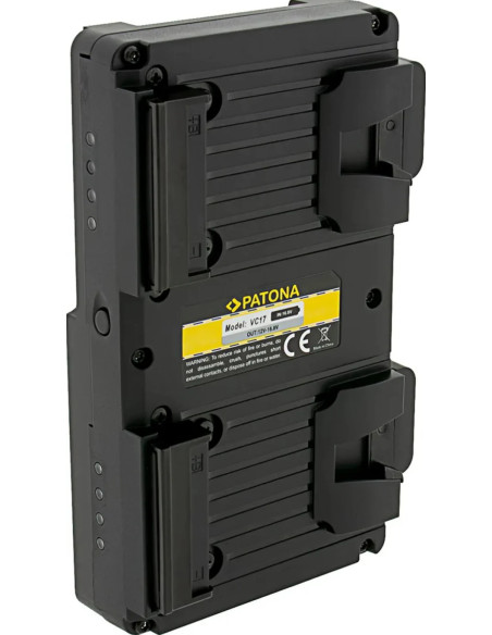 PATONA HOT SWAP V-MOUNT ADAPTER FOR 2X V-MOUNT PATONA NANO BATTERIES INCL. CHARGING FUNCTION D-TAP