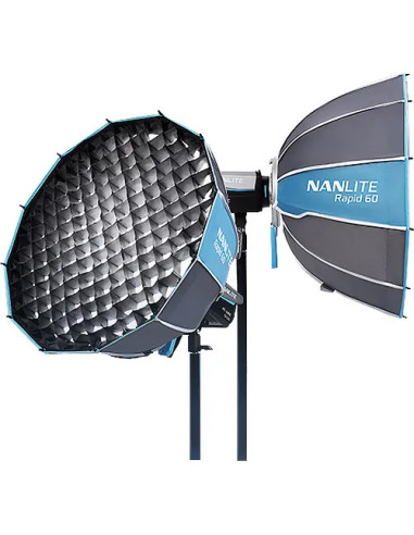 NANLITE RAPID 60 FM PARABOLIC SOFTBOX CON GRIGLIA PER FORZA 60-150 / FS60B / FC60B-120