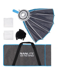 NANLITE RAPID 60 FM PARABOLIC SOFTBOX CON GRIGLIA PER FORZA 60-150 / FS60B / FC60B-120 2