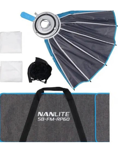 NANLITE RAPID 60 FM PARABOLIC SOFTBOX CON GRIGLIA PER FORZA 60-150 / FS60B / FC60B-120