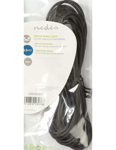 FALCON EYES CAVO PROLUNGA JACK 3,5MM M/F DA 5MT NERO