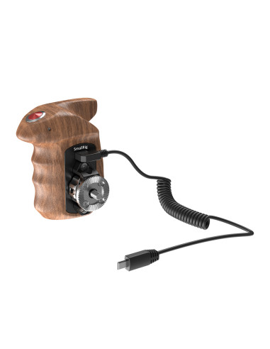 SMALLRIG RIGHT SIDE WOODEN HANDGRIP WITH RECORD START/STOP REMOTE TRIGGER FOR SONY MIRRORLESS CAMERAS HSR2511