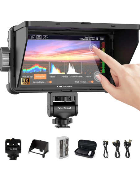 VILTROX MONITOR 5.5 INCH TOUCHSCREEN HD 1920X1080 PIXELS 1200 NIT