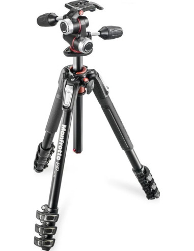 Treppiede 190 a 4 sezioni alluminio con testa a 3 vie