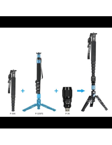 SIRUI MONOPIEDE P-36 ADATTATORE A VIDEO PER P-306 E P-326 SENZA BASE (RICHIEDE P-325FL-FS)