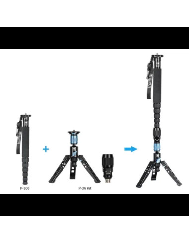 SIRUI P-36 KIT ADATTATORE A MONOPIEDE VIDEO COMPLETO DI BASE PER MONOPIEDE P-306 E P-326