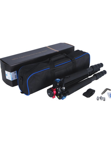 Treppiede in carbonio R-4214E con asta centrale a cremagliera