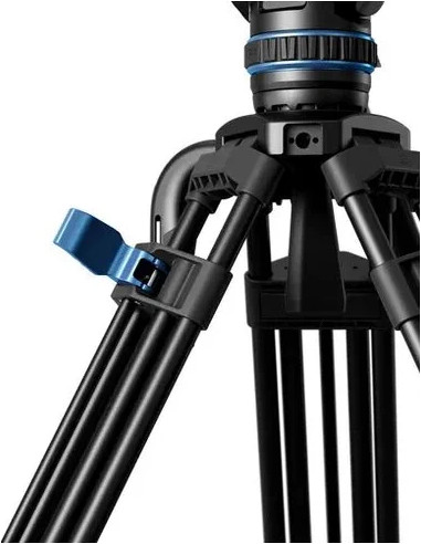 SQ75A+S5 Treppiede Video in Alluminio con Testa Fluida S5