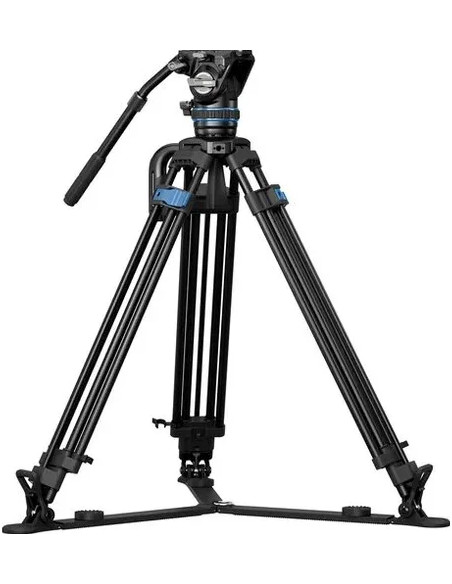 SQ75A+S5 Treppiede Video in Alluminio con Testa Fluida S5