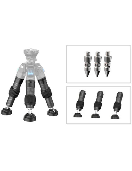 Treppiede con Tre Tubi Mini in Carbonio per Treppiede SVS60