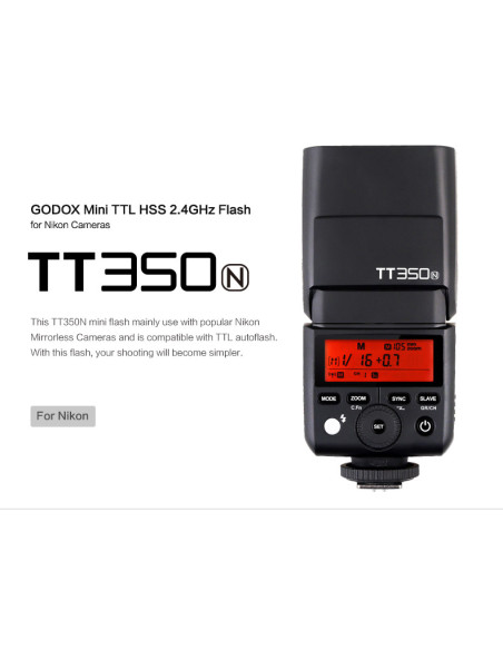 TT-350 Mini TTL HSS 2.4GHz Nikon
