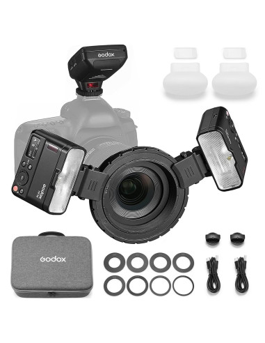 Kit Macro Flash MF12 DK1 TTL con Trasmettitore X-Pro II-D Sony
