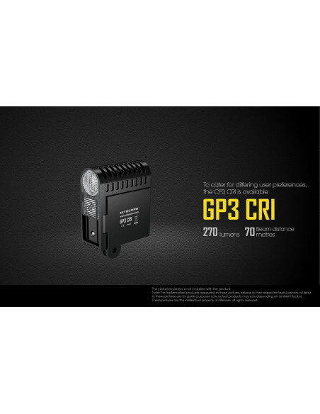 NITECORE ILLUMINATORE LED GP3 CRI PER ACTION CAM 270 LUMENS BATTERIA NLGP3 INCLUSA