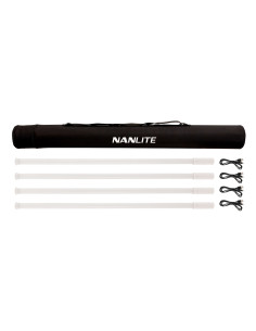 NANLITE PAVOTUBE T8-7X LED RGBWW 8W 100CM KIT 4 PEZZI CONTROLLO CAVO APP CON BORSA