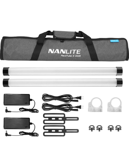 NANLITE PAVOTUBE II 15XR 2 KIT LED TUBE LIGHT WITH LUMENRADIO