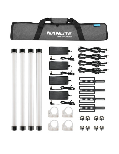 NANLITE PAVOTUBE II 15XR 4 KIT LED TUBE LIGHT WITH LUMENRADIO