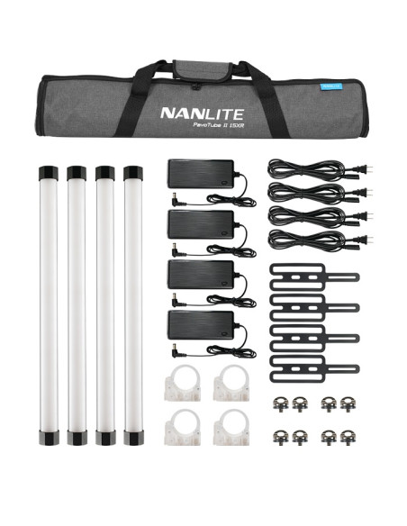 NANLITE PAVOTUBE II 15XR 4 KIT LED TUBE LIGHT WITH LUMENRADIO