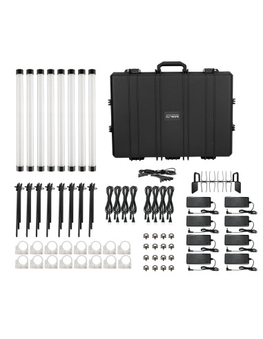 NANLITE PAVOTUBE II 15XR 8 KIT LED TUBE LIGHT WITH LUMENRADIO