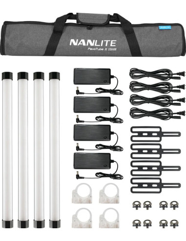 NANLITE PAVOTUBE II 15XR 8 KIT LED TUBE LIGHT WITH LUMENRADIO