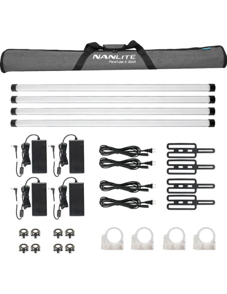 NANLITE PAVOTUBE II 30XR 4 KIT LED TUBE LIGHT WITH LUMENRADIO