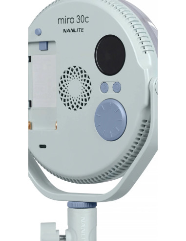 NANLITE MIRO 30C LED FULL-COLOR ROUND PANEL LIGHT MINT BLUE