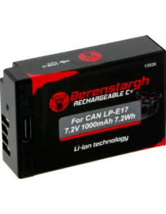 BERENSTARGH BATTERY WITH USB-C INPUT FOR CANON LP-E17