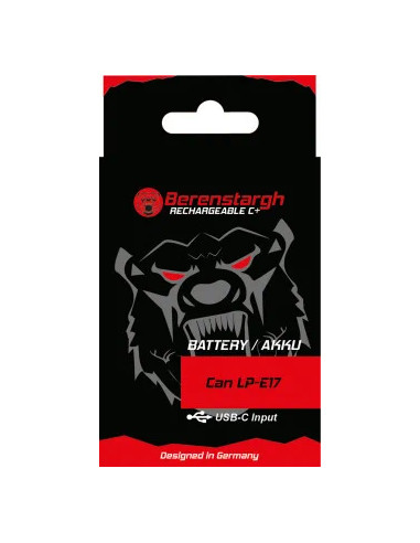 BERENSTARGH BATTERY WITH USB-C INPUT FOR CANON LP-E17