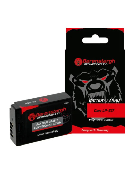 BERENSTARGH BATTERY WITH USB-C INPUT FOR CANON LP-E17