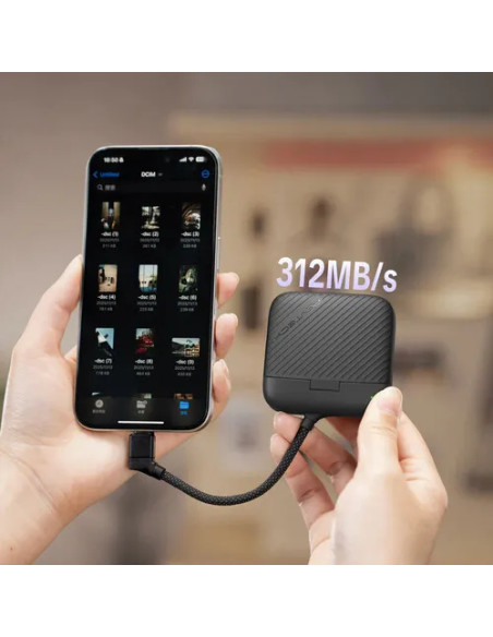 PGYTECH P-GM-393 CREATEMATE HIGH-SPEED MINI CARD READER CASE CLASSIC BLACK