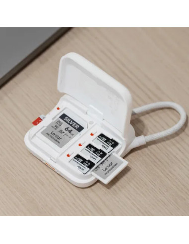 PGYTECH P-GM-396 CREATEMATE HIGH-SPEED MINI CARD READER CASE IVORY WHITE