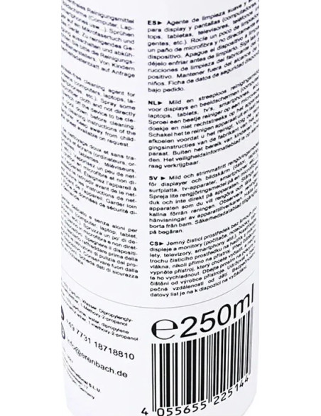 PATONA ERENBACH 250 ML PROFESSIONAL CLEANING LIQUID FOR DISPLAY AND MICROFIBER CLOTH 30 X 30 CM KIT PULIZIA